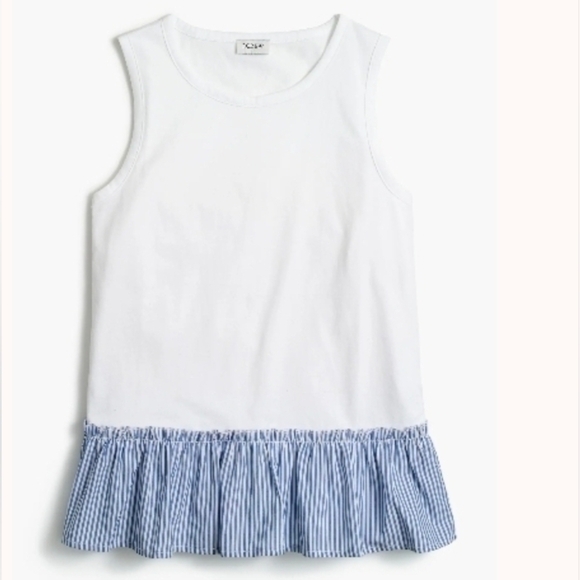 J. Crew Tops - J Crew Woven-hem tank top